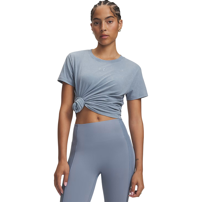 Under Armour Rival Cotton Wash Kadın Kısa Kollu T-Shirt Mavi