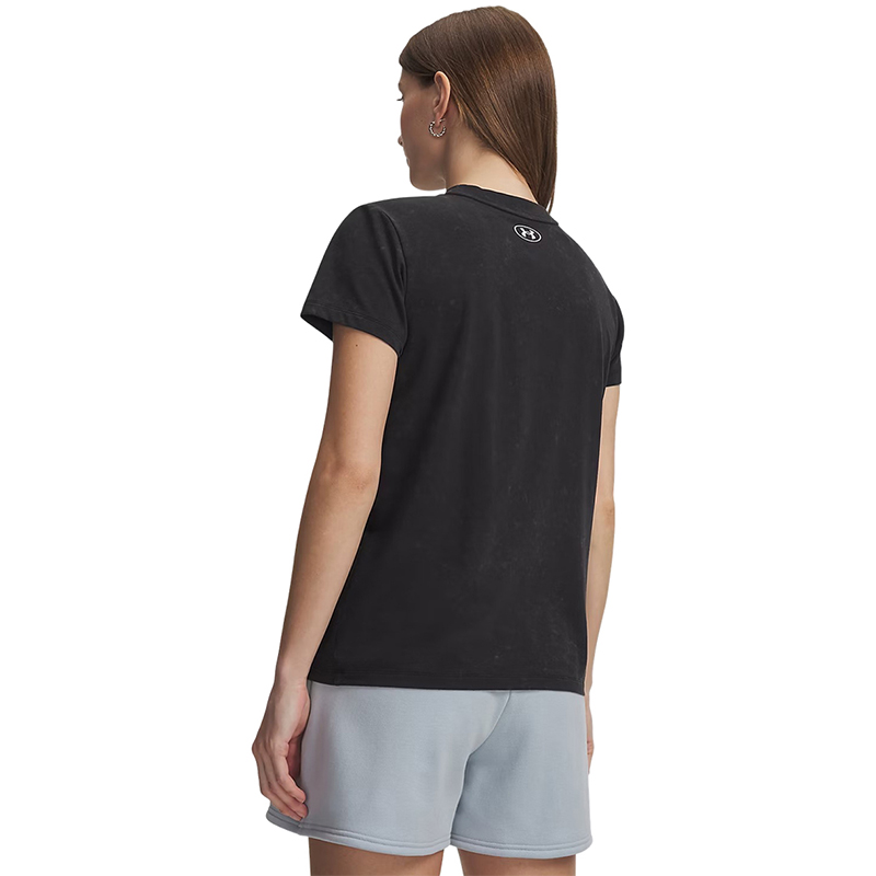 Under Armour Rival Cotton Wash Kadın Kısa Kollu T-Shirt Siyah