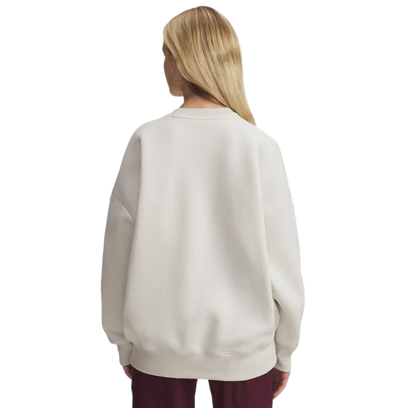 Under Armour Rival Fleece Oversize Varsity Crew Kadın Sweatshirt Beyaz