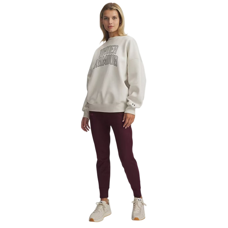 Under Armour Rival Fleece Oversize Varsity Crew Kadın Sweatshirt Beyaz