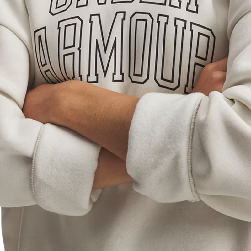 Under Armour Rival Fleece Oversize Varsity Crew Kadın Sweatshirt Beyaz