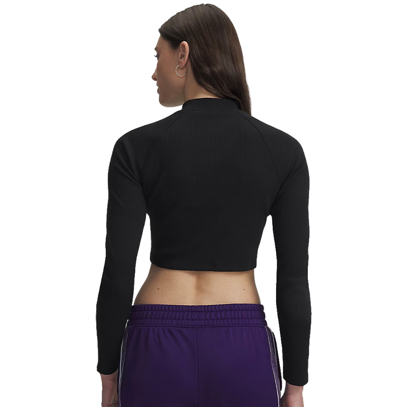 Under Armour Rival Rib Mock Kadın Uzun Kollu T-Shirt Siyah