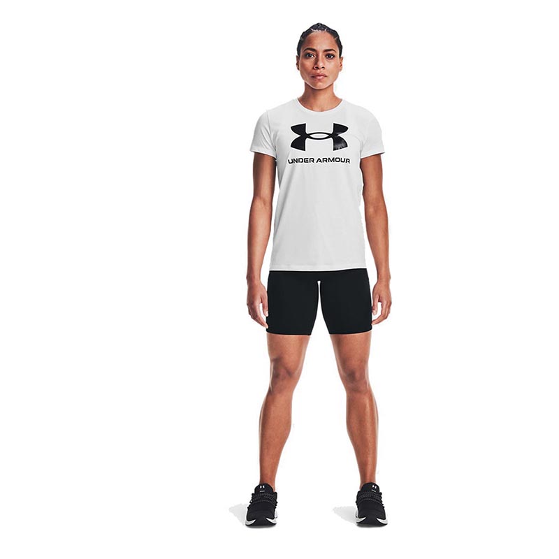 Under Armour Sportstyle Graphic Kadın Kısa Kollu T-Shirt Beyaz Siyah