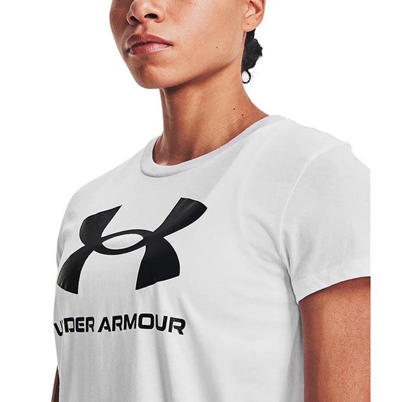 Under Armour Sportstyle Graphic Kadın Kısa Kollu T-Shirt Beyaz Siyah