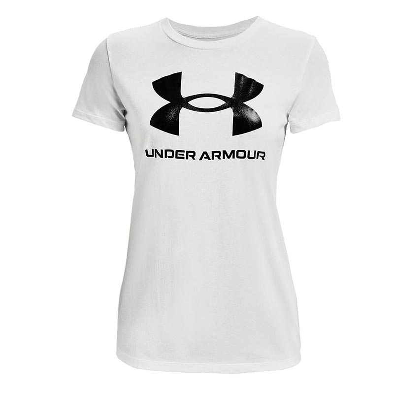 Under Armour Sportstyle Graphic Kadın Kısa Kollu T-Shirt Beyaz Siyah