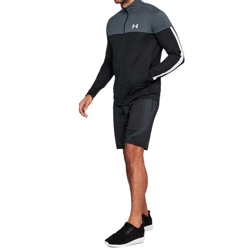 Under Armour Sportstyle Pique Track Jacket Fermuarlı Üst Siyah-Gri