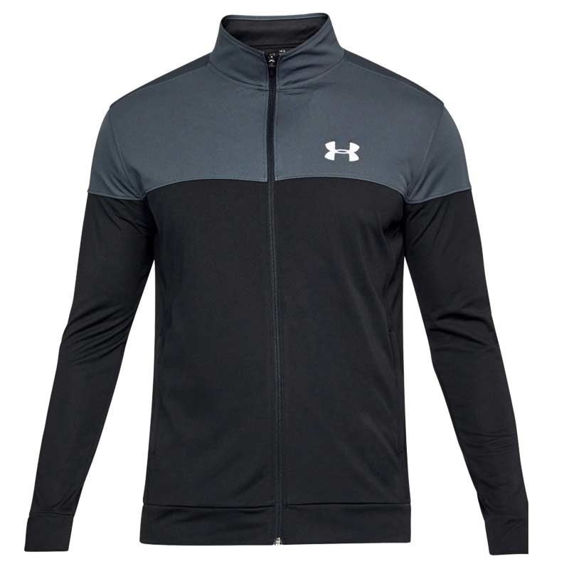 Under Armour Sportstyle Pique Track Jacket Fermuarlı Üst Siyah-Gri