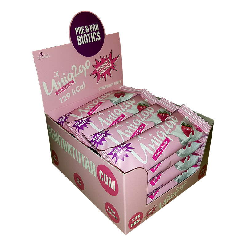 Uniq2go Tatlı Ekşi Pre-Probiyotik Protein Bar 38 Gr 16 Adet