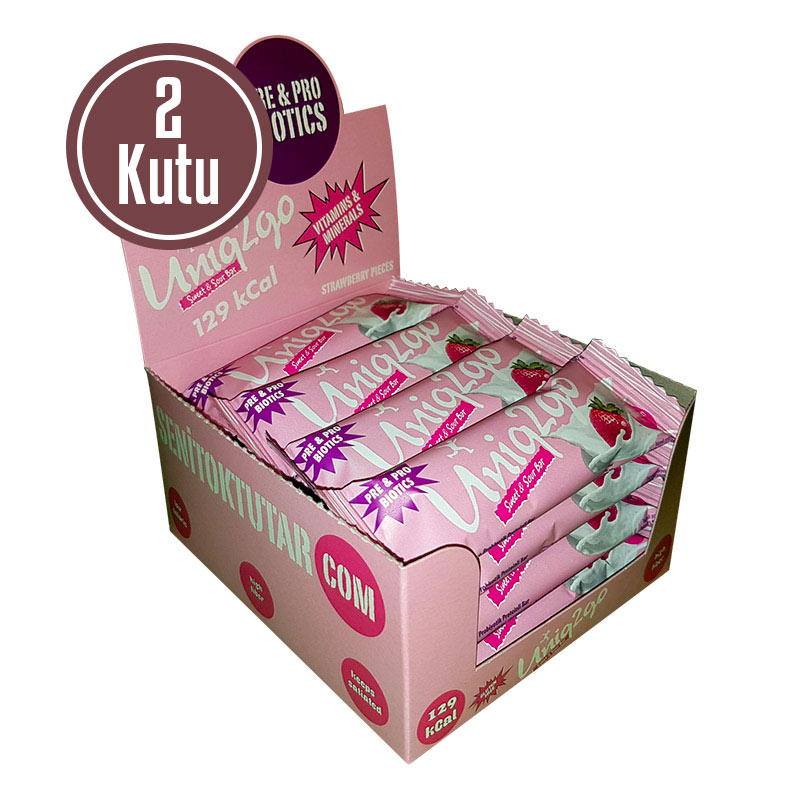 Uniq2go Tatlı Ekşi Pre-Probiyotik Protein Bar 38 Gr 16 Adet x 2 Kutu