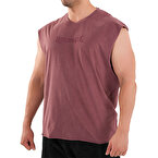 Kingsize Darksteel Antik Yıkamalı Kolsuz T-Shirt Bordo