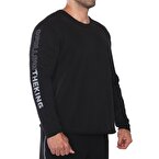Kingsize Follow The King Uzun Kollu T-Shirt Siyah