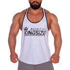 Kingsize Logolu Klasik Tanktop Açık Gri Melanj
