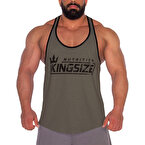 Kingsize Logolu Klasik Tanktop Haki