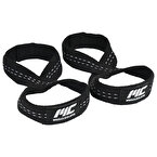 MuscleCloth 8 Loop Lifting Straps Siyah