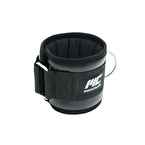 MuscleCloth Deri Padded Ankle Cuff Tekli Paket Siyah