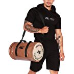 MuscleCloth Deri Silindir Çanta Vizon