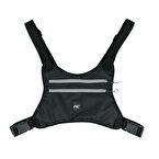 MuscleCloth Koşucu Göğüs Çantası Siyah