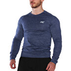 MuscleCloth Pro Stretch Uzun Kollu T-Shirt Lacivert