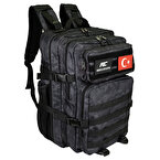 MuscleCloth Tactical Sırt Çantası Siyah Kamuflaj
