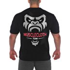 MuscleCloth Team Oversize T-Shirt Siyah