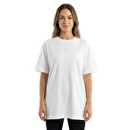 MuscleCloth Training Kadın Oversize T-Shirt Kırık Beyaz