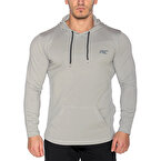 MuscleCloth Training Kapüşonlu Uzun Kollu T-Shirt Gri
