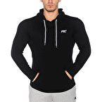 MuscleCloth Training Kapüşonlu Uzun Kollu T-Shirt Siyah