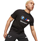 Puma Bmw Mms Essentials Logo Kısa Kollu T-Shirt Siyah