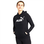 Puma Essentials Logo Kadın Kapüşonlu Sweatshirt Siyah