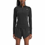 Reebok Running 1/4 Fermuarlı Kadın Sweatshirt Siyah