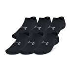 Under Armour Essential No Show Çorap 6'lı Paket Siyah