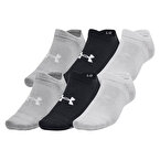 Under Armour Essential No Show Çorap 6'lı Paket Siyah Gri