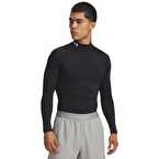 Under Armour HeatGear Compression Mock Uzun Kollu T-Shirt Siyah