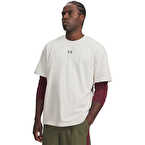 Under Armour Heavyweight Metal Logo Kısa Kollu T-Shirt Beyaz