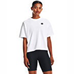 Under Armour LC Oversized Heavyweight Kadın Kısa Kollu T-Shirt Beyaz
