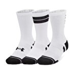 Under Armour Perf Tech Nov 3'Lü Paket Crew Çorap Beyaz Siyah