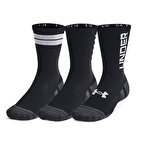 Under Armour Perf Tech Nov 3'Lü Paket Crew Çorap Siyah Beyaz