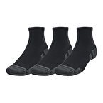 Under Armour Performance Tech 3'lü Paket Quarter Çorap Siyah Gri
