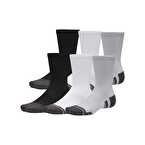 Under Armour Performance Tech 6'lı Paket Çorap Siyah Beyaz Gri