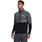 Under Armour Pique Track Jacket Fermuarlı Üst Gri Siyah