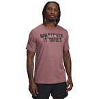 Under Armour Project Rock Q3 1 Kısa Kollu T-Shirt Bordo