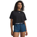 Under Armour Rival Boxy Solid Kadın Kısa Kollu T-Shirt Siyah