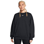Under Armour Rival Fleece Kadın Oversize Sweatshirt Siyah