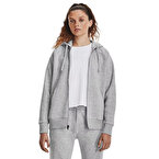 Under Armour Rival Fleece Kapüşonlu Fermuarlı Kadın Sweatshirt Gri