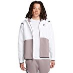 Under Armour Unstoppable Fleece HD EU Tam Fermuarlı Sweatshirt Beyaz Gri