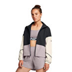 Under Armour Unstoppable Kadın Fermuarlı Sweatshirt Siyah Beyaz