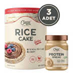 Clean Powders Protein Spread Fındık Kreması + 3'lü Pirinç Patlağı Kombinasyonu