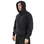 Kingsize Darksteel Antik Yıkamalı Oversize Sweatshirt Siyah