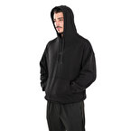 MuscleCloth Elite Oversize Kapüşonlu Sweatshirt Siyah