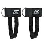 MuscleCloth Padded Ankle Cuff Taban Destekli 2'li Paket Siyah